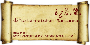 Öszterreicher Marianna névjegykártya